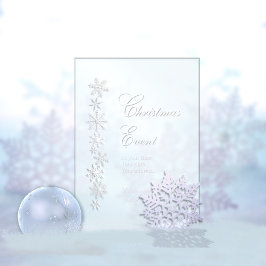 Frosted Snowflake Christmas Acrylic Invitation