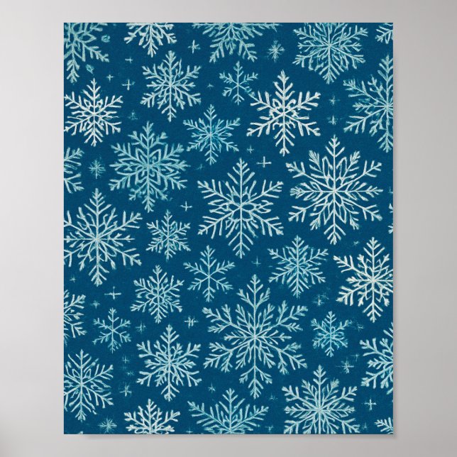 Frosted Snowflake Elegance Poster (Framsidan)