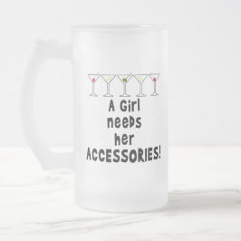 FROSTED STEIN MUG - EN TJEJ BEHÖVER SINA TILLBEHÖR FROSTAT ÖLGLAS