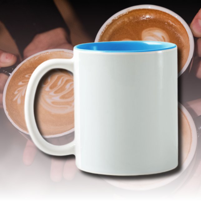 Frosted White Solid Färg | Klassisk | ELEGANT Två-Tonad Mugg (Skapare uppladdad)