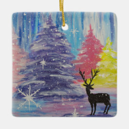 Frosted Winter Julgransprydnad Keramik