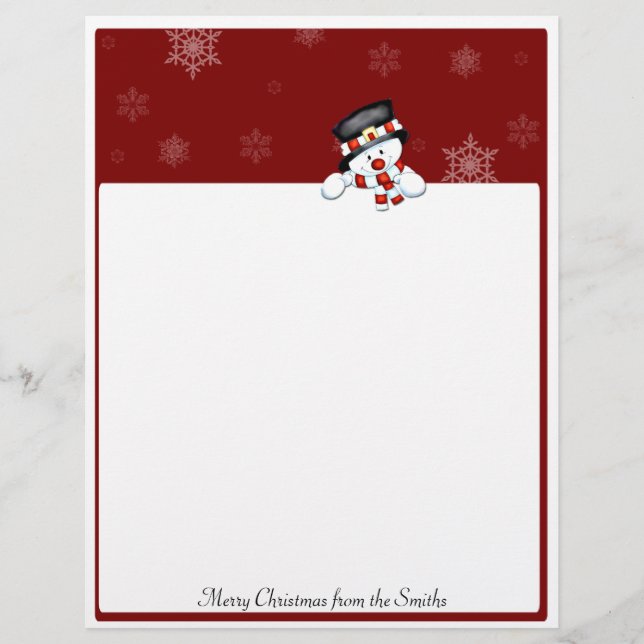 Frostie on Red med White Snöflingor (Framsida)