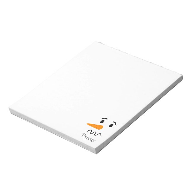 Frostift Snögubbe Confuse Ansikte Anteckningsblock (Roterad)