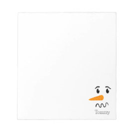 Frostift Snögubbe Confuse Ansikte Anteckningsblock