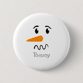 Frostift Snögubbe Confuse Ansikte Knapp