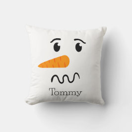 Frostift Snögubbe Confuse Ansikte Kudde