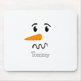 Frostift Snögubbe Confuse Ansikte Musmatta