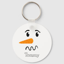 Frostift Snögubbe Confuse Ansikte Nyckelring
