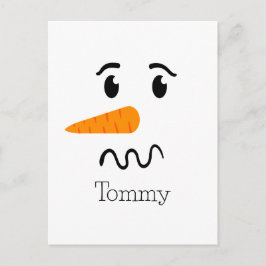 Frostift Snögubbe Confuse Ansikte Vykort