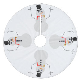 Frostift Snögubbe Träd Skirt Julgransmatta Fleece