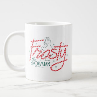 Frostift vid Snögubbe Candy cane Logotypen Jumbo Mugg