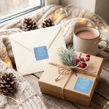 Frostig Azurbroderad Vinterskogsbröllop