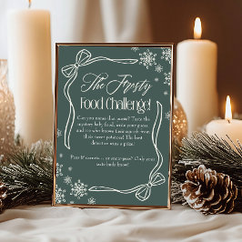 Frostig Båge Grön Babymat Utmaning Spel Skylt Inbjudningar