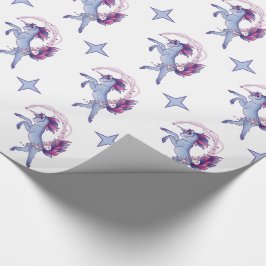 Frostig blåttdansunicorn presentpapper