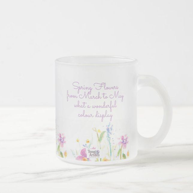 Frostig Glas Blomma Te Kaffe Mugg (Höger)