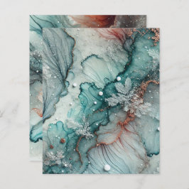 Frostig Höstmorgon Alkoholbläck Scrapbookpapper