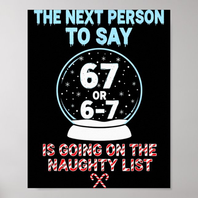 Frostig Snöglob 67 Varning Rolig Jul Typografi Poster (Framsidan)