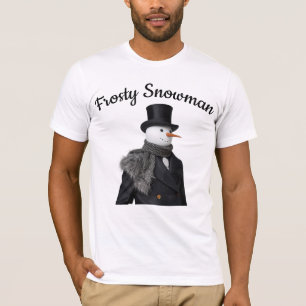 Frostig Snöman Enkel Elegant Jul Snöman T Shirt