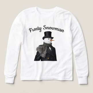 Frostig Snöman Enkel Elegant Jul Snöman T Shirt