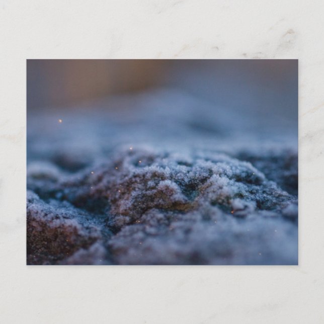 Frostig sten på kvällen CC0298 Vykort (Framsida)