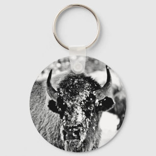 Frostig Yellowstone Bison Nyckelring