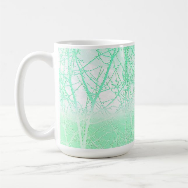 Frostiga Dimmiga Grenar Mintgrön Kaffemugg (Vänster)
