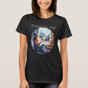 Frostiga roliga dagar hemma med Katt i mysig Win T Shirt