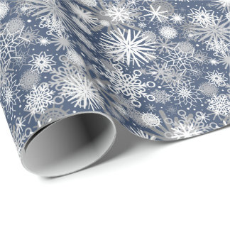 Frostiga snöflingor Mönster Presentpapper