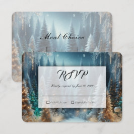 Frostiga tallar i vinterglans bröllop OSA kort