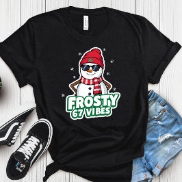 Frostiga Vibrationer 67 Snömannen Jul – Retro Vint T Shirt