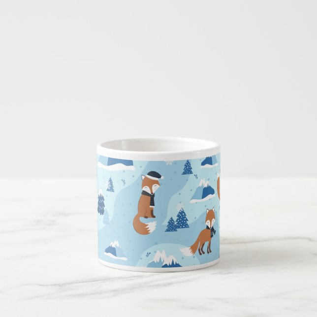 Frostiga Vinterrävar Espressomugg (Framsidan)