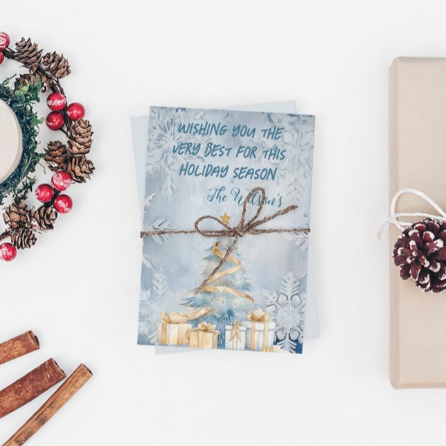 Frostigt blått julkort (Skapare uppladdad)