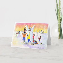 Frostigt den avskyvärda snömanen:  Jul Helgkort