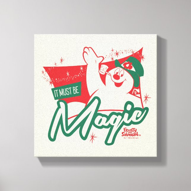 Frostigt från Snögubbe - det måste vara magiskt Canvastryck (Framsida)