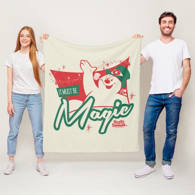 Frostigt från Snögubbe - det måste vara magiskt Fleecefilt (På plats)