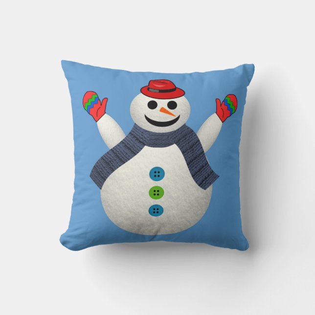 FROSTIGT KUDDER SNÖGUBBEJULEN KUDDE (Framsida)