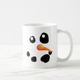 Frostigt le för snögubbe kaffemugg