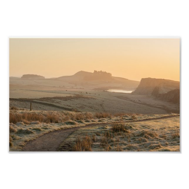 Frostigt morgon vid Steel Rigg Fototryck (Framsidan)