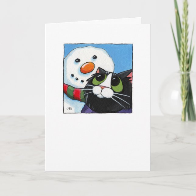 Frostigt och Sox - julkattkort Helgkort (Framsida)