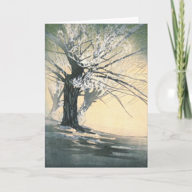 Frostigt träd 1920 helgkort (Framsida)