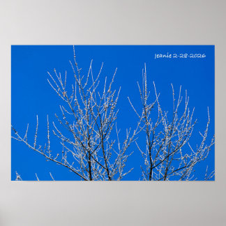 Frostigt träd poster
