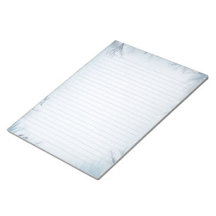 Frostigt vintertema, isig invändigt anteckningsblock