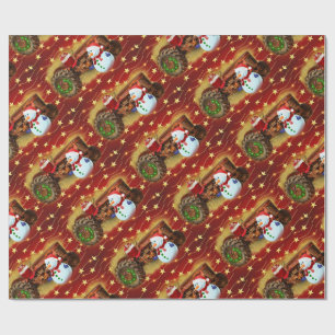 Frostims Vintage Red Tractor jul Presentpapper