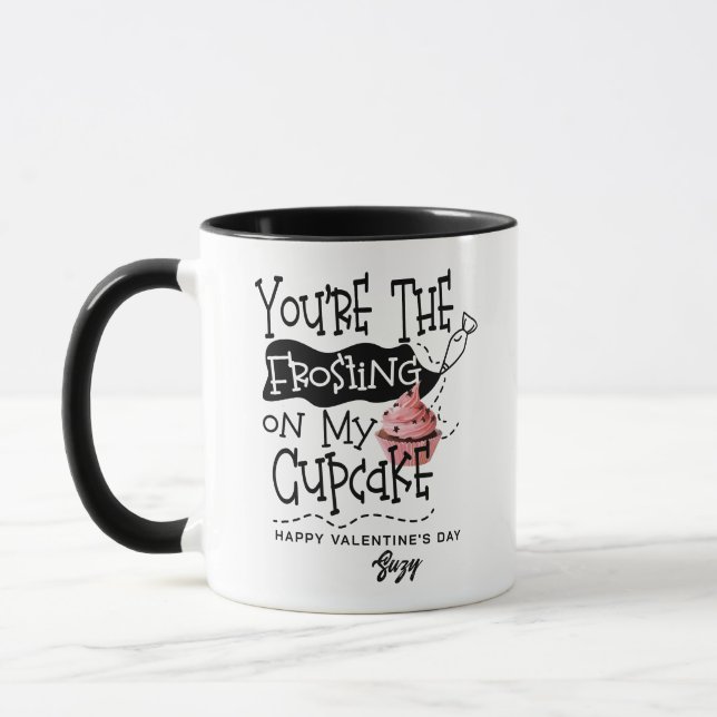 Frosting On My Cupcake Valentine Mug - Playful Mugg (Vänster)