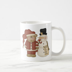 Frostiskt Snögubbe och Jultomten Kaffemugg
