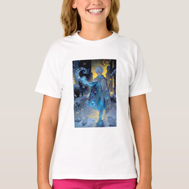 Frostmaker of a Moonlit Street – A Winter Portrait T Shirt (Framsida)