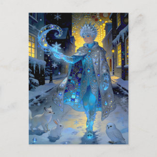 Frostmaker of a Moonlit Street – A Winter Portrait Vykort