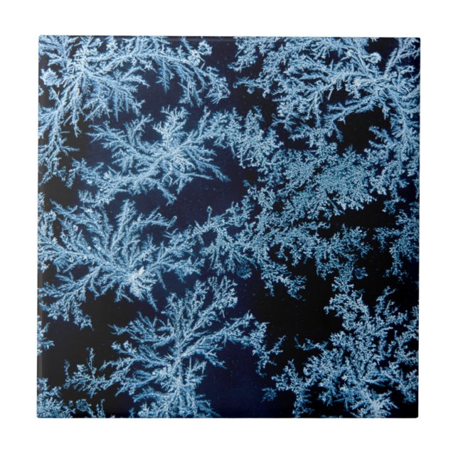 Frostmönster närbild, Kalifornien Kakelplatta (Framsidan)