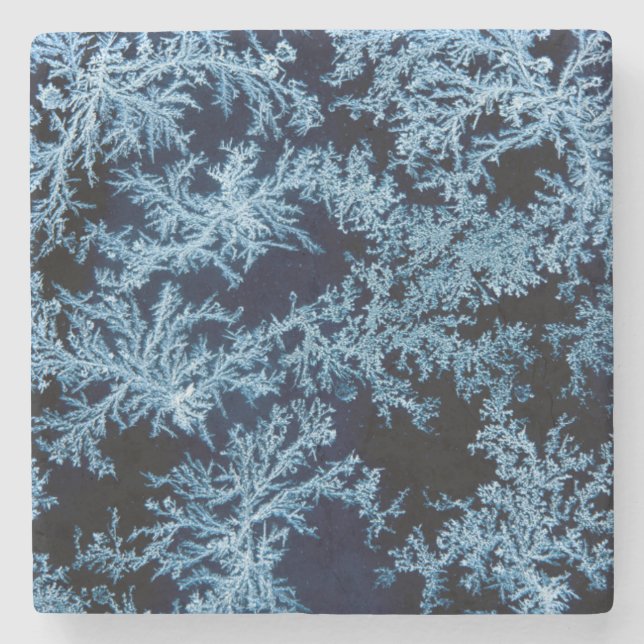 Frostmönster närbild, Kalifornien Underlägg Sten (Framsidan)
