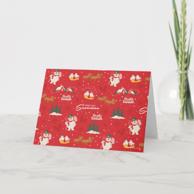 Frosty - Allas Favoritsnöman-mönster Helgkort (Framsida)